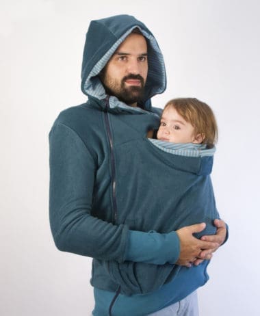 baby carrying in winter