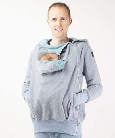 Abric de porteig i embaràs gris blavós - Talla gran