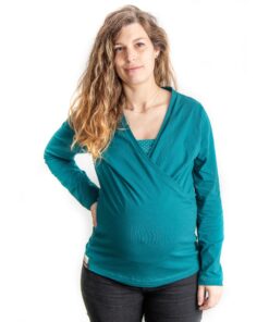 Samarreta lactància i embaràs verda - Màniga llarga