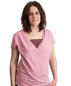 Samarreta lactància i embaràs rosa - Màniga curta