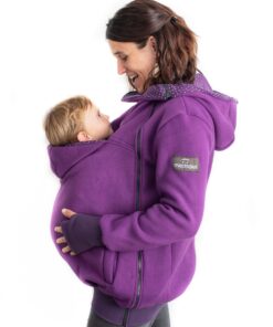 Abrigo porteo, embarazo y estándar lila + insertable-Talla pequeña