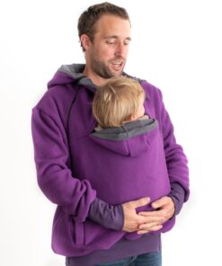 Abrigo porteo, embarazo y estándar lila + insertable-Talla grande