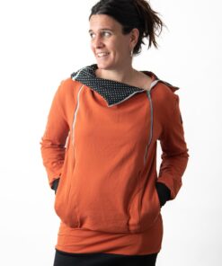 Vestido lactancia teja