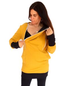 Vestido lactancia mostaza