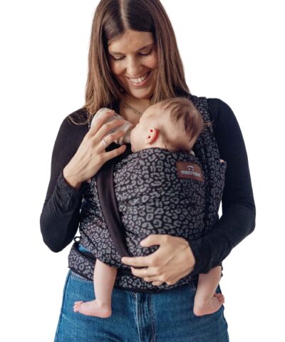 Fulard elàstic negre-lleopard