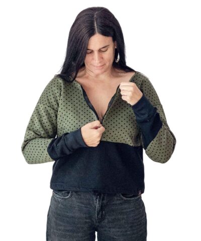 Dessuadora lactància curta topets caqui