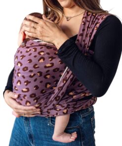 Fulard elàstic lila-lleopard