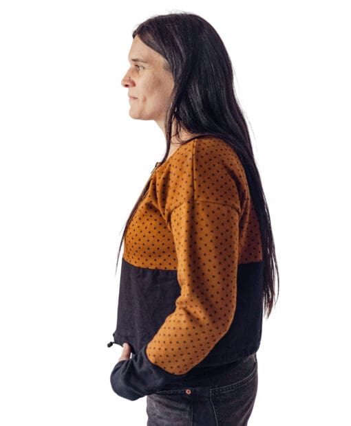 Sudadera lactancia corta topo marrón - Imagen 3