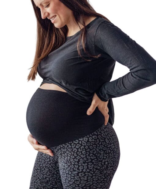 Leggings embarazo negro leopardo - Imagen 2