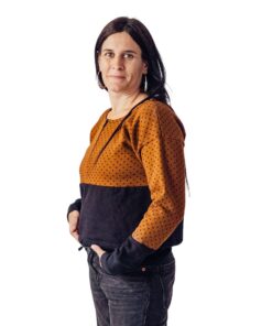 Sudadera lactancia corta topo marrón