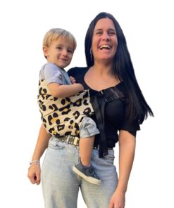 Bandolera porteig toddler camel lleopard