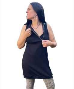 Vestido normal, lactancia negro