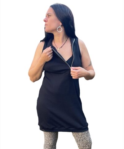 Vestido normal, lactancia negro